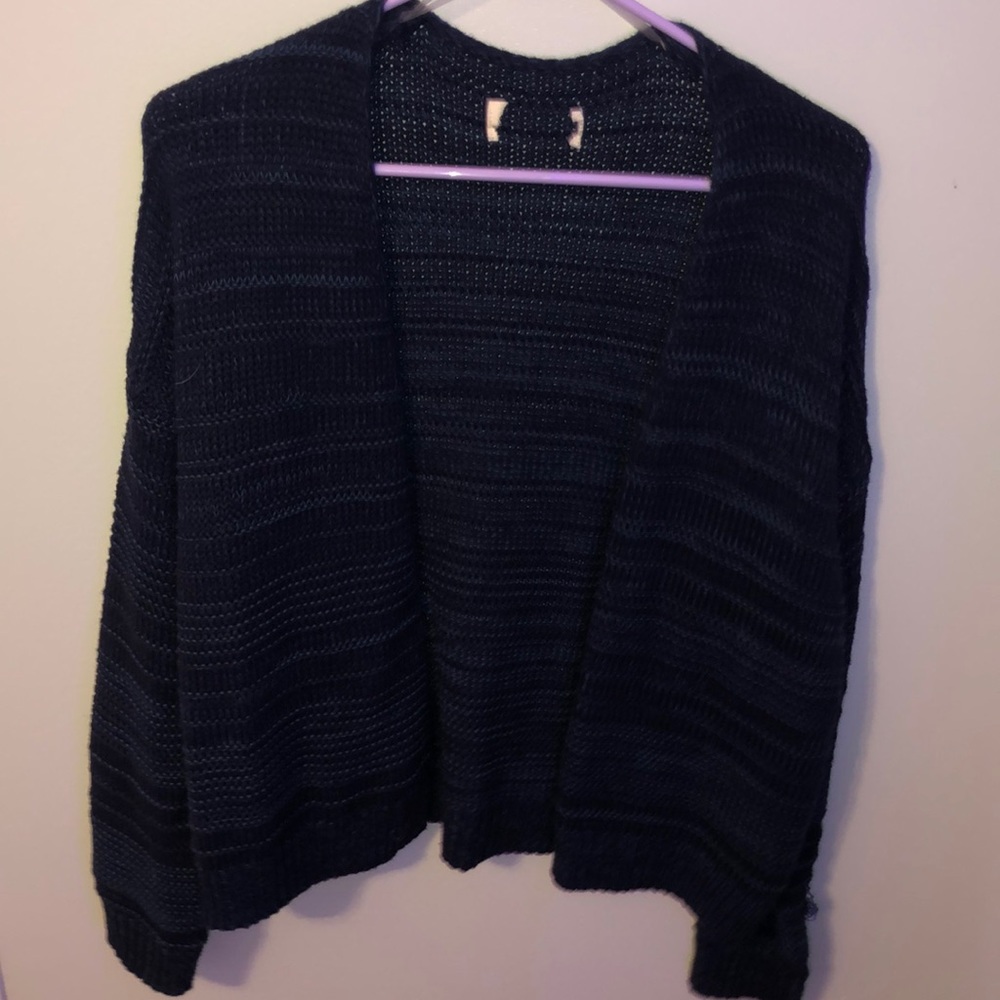 navy blue cardigan